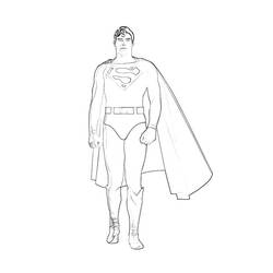 Dessin à colorier: Superman (Super-héros) #83837 - Coloriages à Imprimer Gratuits