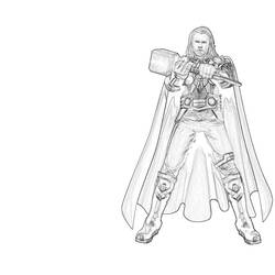 Dessin à colorier: Thor (Super-héros) #75759 - Coloriages à Imprimer Gratuits