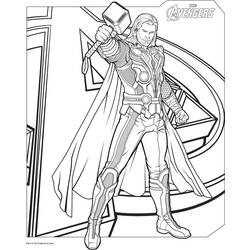 Dessin à colorier: Thor (Super-héros) #75760 - Coloriages à Imprimer Gratuits