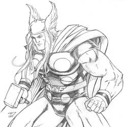Dessin à colorier: Thor (Super-héros) #75839 - Coloriages à Imprimer Gratuits