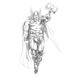 Dessin à colorier: Thor (Super-héros) #75858 - Coloriages à Imprimer Gratuits