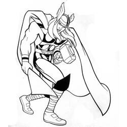 Dessin à colorier: Thor (Super-héros) #75905 - Coloriages à Imprimer Gratuits