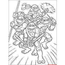 Dessin à colorier: Tortues Ninja (Super-héros) #75354 - Coloriages à Imprimer Gratuits