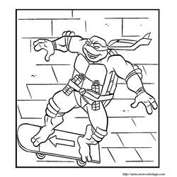 Dessin à colorier: Tortues Ninja (Super-héros) #75639 - Coloriages à Imprimer Gratuits