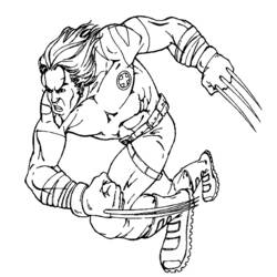 Dessin à colorier: Wolverine (Super-héros) #75020 - Coloriages à Imprimer Gratuits