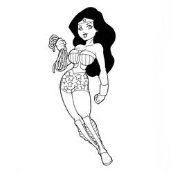 Dessin à colorier: Wonder Woman (Super-héros) #74549 - Coloriages à Imprimer Gratuits