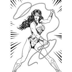 Dessin à colorier: Wonder Woman (Super-héros) #74552 - Coloriages à Imprimer Gratuits
