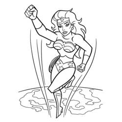 Dessin à colorier: Wonder Woman (Super-héros) #74568 - Coloriages à Imprimer Gratuits