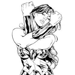 Dessin à colorier: Wonder Woman (Super-héros) #74574 - Coloriages à Imprimer Gratuits