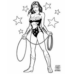 Dessin à colorier: Wonder Woman (Super-héros) #74575 - Coloriages à Imprimer Gratuits