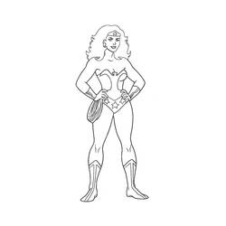 Dessin à colorier: Wonder Woman (Super-héros) #74590 - Coloriages à Imprimer Gratuits