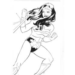 Dessin à colorier: Wonder Woman (Super-héros) #74605 - Coloriages à Imprimer Gratuits