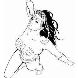 Dessin à colorier: Wonder Woman (Super-héros) #74614 - Coloriages à Imprimer Gratuits