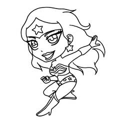 Dessin à colorier: Wonder Woman (Super-héros) #74620 - Coloriages à Imprimer Gratuits