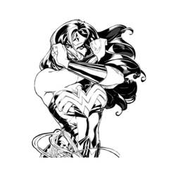 Dessin à colorier: Wonder Woman (Super-héros) #74643 - Coloriages à Imprimer Gratuits