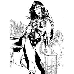 Dessin à colorier: Wonder Woman (Super-héros) #74646 - Coloriages à Imprimer Gratuits