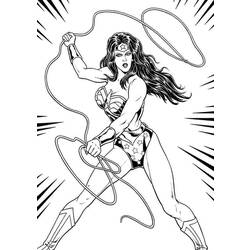 Dessin à colorier: Wonder Woman (Super-héros) #74647 - Coloriages à Imprimer Gratuits
