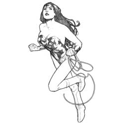 Dessin à colorier: Wonder Woman (Super-héros) #74656 - Coloriages à Imprimer Gratuits