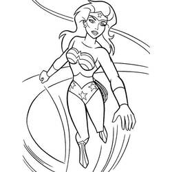 Dessin à colorier: Wonder Woman (Super-héros) #74659 - Coloriages à Imprimer Gratuits