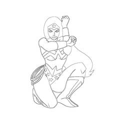 Dessin à colorier: Wonder Woman (Super-héros) #74660 - Coloriages à Imprimer Gratuits