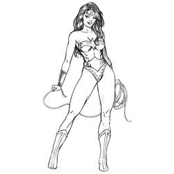 Dessin à colorier: Wonder Woman (Super-héros) #74679 - Coloriages à Imprimer Gratuits