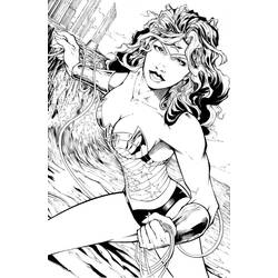 Dessin à colorier: Wonder Woman (Super-héros) #74691 - Coloriages à Imprimer Gratuits