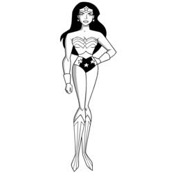 Dessin à colorier: Wonder Woman (Super-héros) #74718 - Coloriages à Imprimer Gratuits