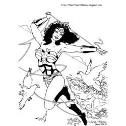 Dessin à colorier: Wonder Woman (Super-héros) #74719 - Coloriages à Imprimer Gratuits