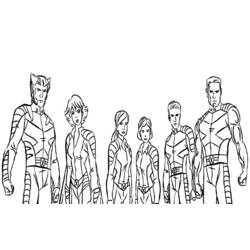 Dessin à colorier: X-Men (Super-héros) #74358 - Coloriages à Imprimer Gratuits