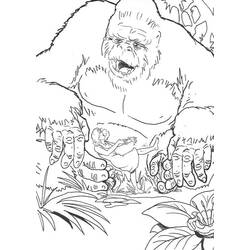 Dessin à colorier: King Kong (Super-vilains) #79202 - Coloriages à Imprimer Gratuits
