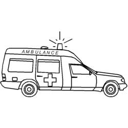 Dessin à colorier: Ambulance (Transport) #136752 - Coloriages à Imprimer Gratuits