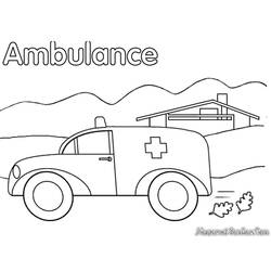 Dessin à colorier: Ambulance (Transport) #136765 - Coloriages à Imprimer Gratuits
