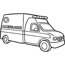 Dessin à colorier: Ambulance (Transport) #136775 - Coloriages à Imprimer Gratuits