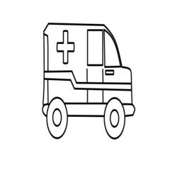 Dessin à colorier: Ambulance (Transport) #136782 - Coloriages à Imprimer Gratuits