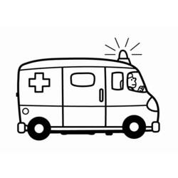 Dessin à colorier: Ambulance (Transport) #136789 - Coloriages à Imprimer Gratuits