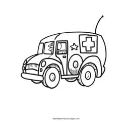 Dessin à colorier: Ambulance (Transport) #136829 - Coloriages à Imprimer Gratuits