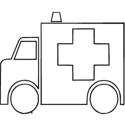 Dessin à colorier: Ambulance (Transport) #136843 - Coloriages à Imprimer Gratuits