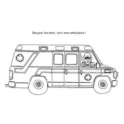 Dessin à colorier: Ambulance (Transport) #136937 - Coloriages à Imprimer Gratuits