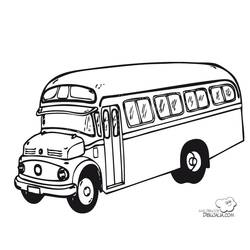Dessin à colorier: Autobus / Autocar (Transport) #135297 - Coloriages à Imprimer Gratuits