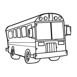 Dessin à colorier: Autobus / Autocar (Transport) #135304 - Coloriages à Imprimer Gratuits