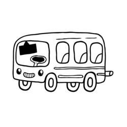 Dessin à colorier: Autobus / Autocar (Transport) #135315 - Coloriages à Imprimer Gratuits
