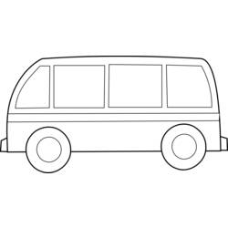 Dessin à colorier: Autobus / Autocar (Transport) #135319 - Coloriages à Imprimer Gratuits