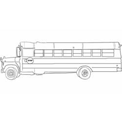 Dessin à colorier: Autobus / Autocar (Transport) #135320 - Coloriages à Imprimer Gratuits