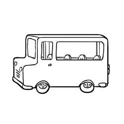Dessin à colorier: Autobus / Autocar (Transport) #135329 - Coloriages à Imprimer Gratuits