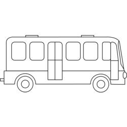 Dessin à colorier: Autobus / Autocar (Transport) #135335 - Coloriages à Imprimer Gratuits