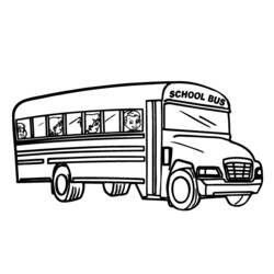 Dessin à colorier: Autobus / Autocar (Transport) #135339 - Coloriages à Imprimer Gratuits