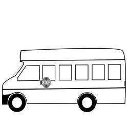 Dessin à colorier: Autobus / Autocar (Transport) #135363 - Coloriages à Imprimer Gratuits