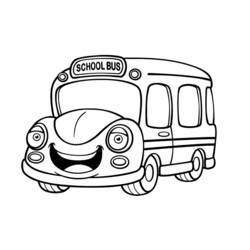 Dessin à colorier: Autobus / Autocar (Transport) #135370 - Coloriages à Imprimer Gratuits