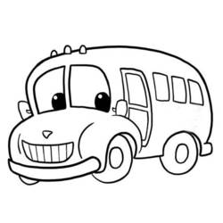 Dessin à colorier: Autobus / Autocar (Transport) #135444 - Coloriages à Imprimer Gratuits