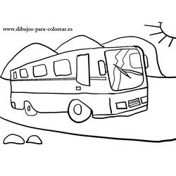Dessin à colorier: Autobus / Autocar (Transport) #135500 - Coloriages à Imprimer Gratuits